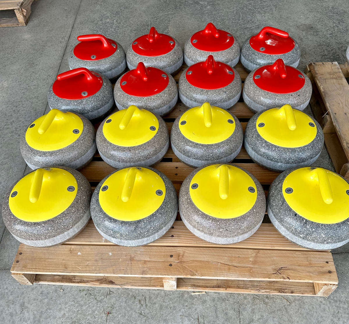 Set of 16 Curling Rocks (Used, No Inserts) – Workin Curling Supplies