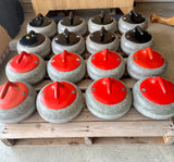 Set of 16 Curling Rocks (Used, No Inserts)